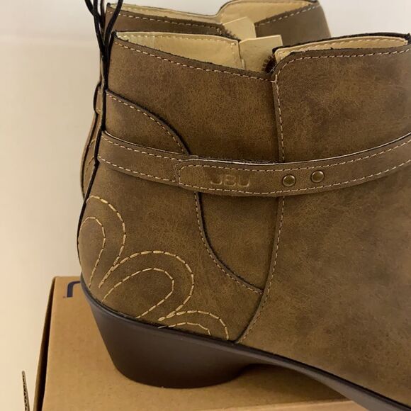 New JBU zipper ankle brown boots size 9.5 - Picture 2 of 8